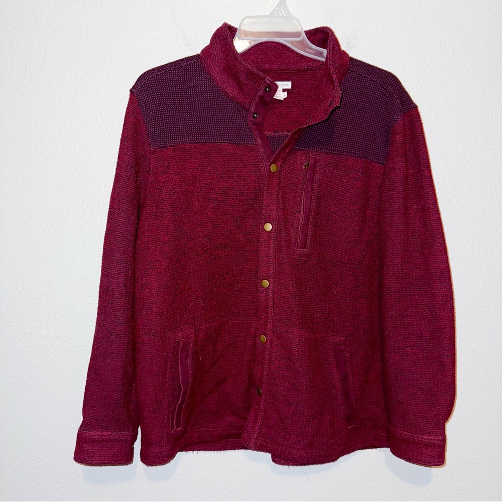 Carbon2Cobalt Men’s Burgundy Snap Front Jacket